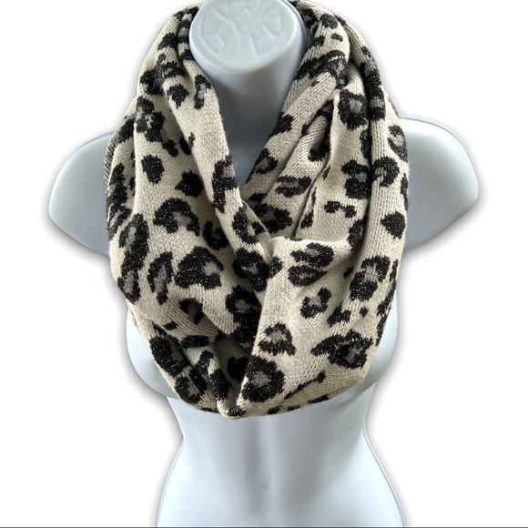 Calvin Klein Accessories - Calvin Klein Animal Print Knit Infinity Loop Scarf